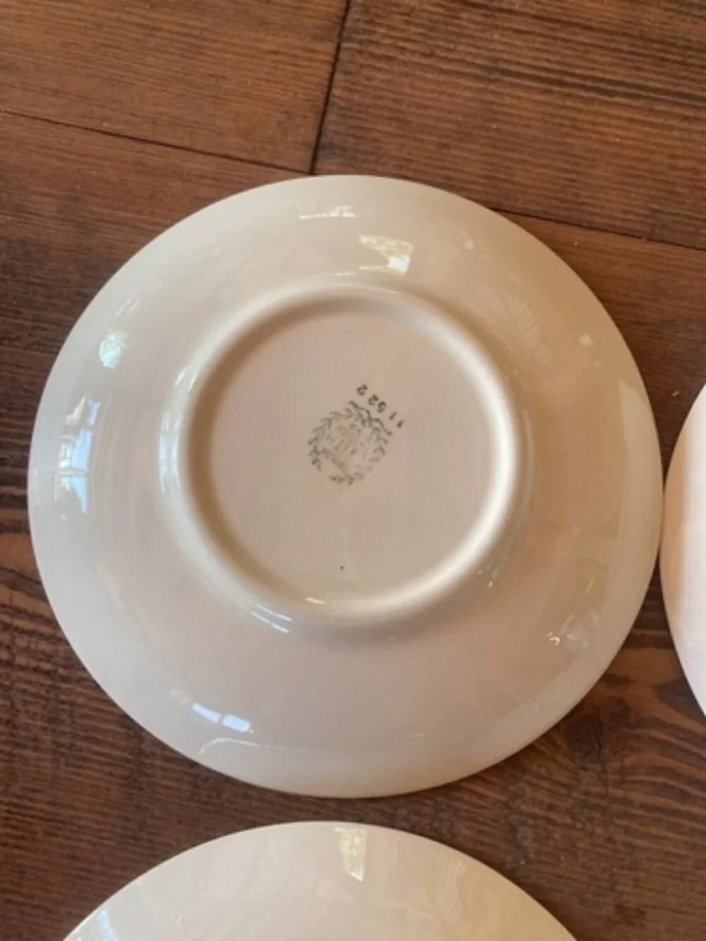 6 Teacup Saucers Taylor Smith Taylor Swiss Provincial 6” Yellow Antique 1952